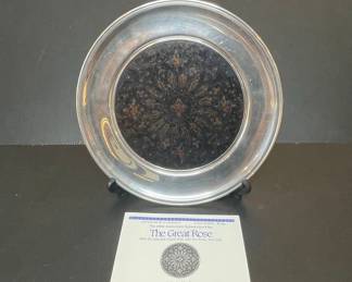 The Great Rose 100th Anniversary Stained Glass Plate
