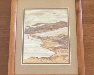 J. Pendergast Signed Coastal Landscape Print