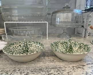 Green Spongeware Citrus Juicers