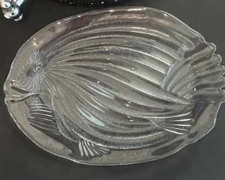 Soga Glass Fish Shaped Serving Platter