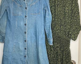 Vintage Landlubber Denim Shirtdress and 80’sNicole Miller Dress