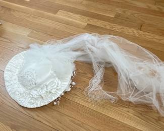 Vintage Bridal Hat with Veil