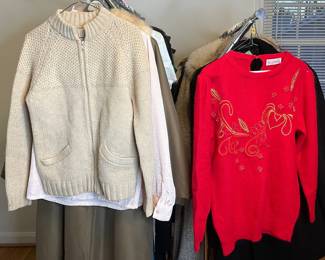 Women's Knit Cardigan and Embellished Sweater