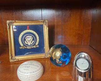 1989 White House Bicentennial Ornament, Clock & Paperweights 