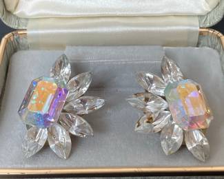 Siam Sterling Jewels Ltd. Aurora Borealis Crystal Earrings