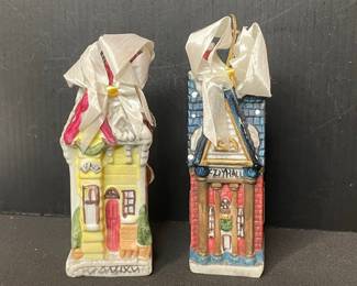 Ceramic Miniature Christmas Village Buildings