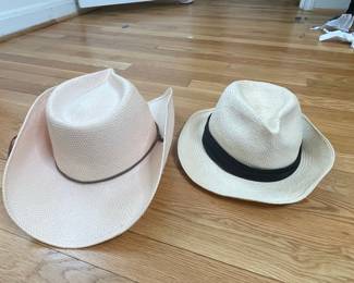 Assorted Hats: Washington Redskins Super Bowl Caps and San Diego Hat Co. Straw Hat