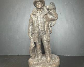 Bronze Sculpture of a Cowboy with Lasso by Michael Garman