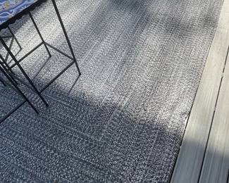 nuLOOM Braided Charcoal Indoor/Outdoor Solid Area Rug