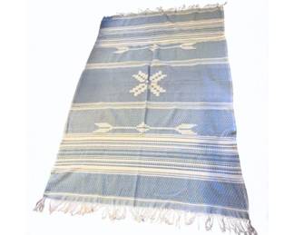 Scandinavian‑Style Woven Cotton Throw with Fringe