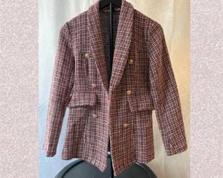 SHEIN Tweed Open Front Blazer - Size small (4)