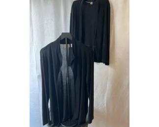 Two Chico’s Travelers Lightweight Over‑Jackets (Black)