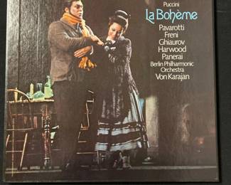 Puccini La Bohème Pavarotti, Freni, Karajan LP Set–Berlin Philarmonic