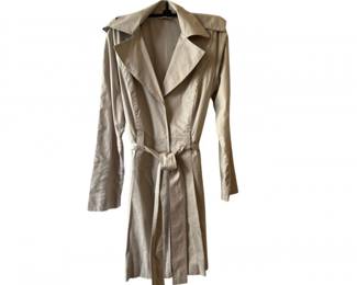 Cabi Light Taupe Trench Coat, Soft Structure - Size Medium