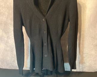 Black Sweater and Sparkly Black Stretch Top