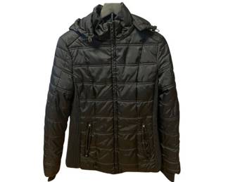Nautica Hooded Quilted Puffer Jacket, Black - Medium