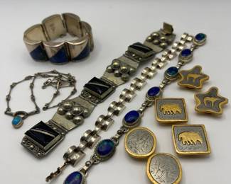 Southwestern & Mexican Sterling Jewelry & Gold‑Tone Button Covers	