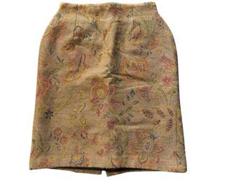 Ann Taylor Vintage Tapestry Floral Skirt – Made in France, Size 8
