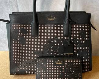 Kate Spade Cameron Street Black Satchel & Wallet – Perforated Candace