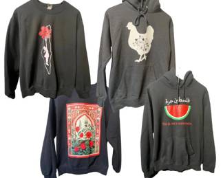 Four Vintage Sweatshirts – Graphic & Cultural Motifs (Gildan & Hanes)