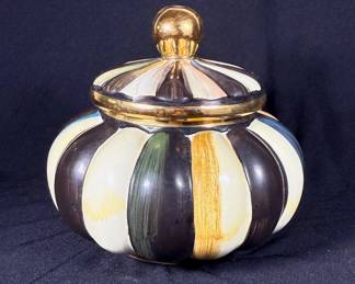 Mackenzie Childs Courtly Stripe Puff Box