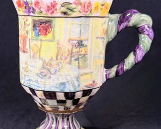 Mackenzie Childs Maclachlan Pedestal Mug
