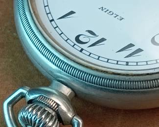 Another view of the Elgin pocket watch, 1928, 7 jewel movement, runs, keeps time