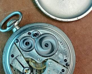 Movement of the Elgin pocket watch, 1928, 7 jewel movement, runs, keeps time