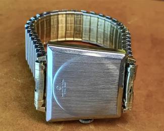 Reverse of the Clinton 25 Auto wrist watch, 1962-1968, 25 jewels, runs, Dugena 1060 (Forster 194) movement.