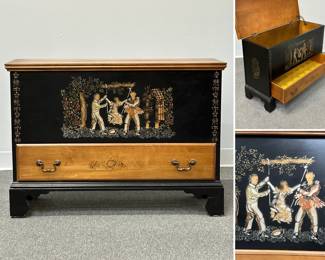 A Hitchcock Furniture painted blanket chest