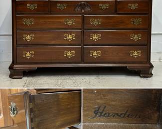 A Harden Chippendale-style cherry long dresser