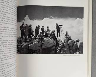 Inside page view of Ansel Adams The Eloquent Light by Nancy Newhall, hardcover with dust jacket, published 1980s by Aperture, Inc.