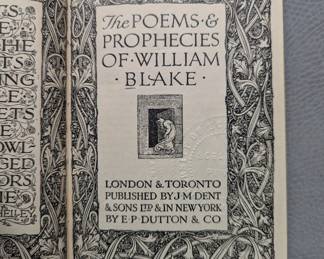 The Poems & Prophecies of William Blake edited by Max Plowman, hardcover, published by J. M. Dent & Sons Ltd., London