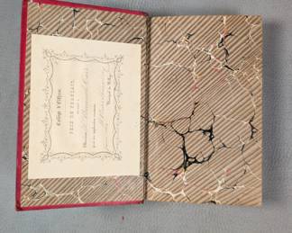 Inside page view of Réflexions et Menus Propos d'un Peintre Genevois by Par R. Topffer, hardcover, leather; published 1858 in Paris by Librairie de L. Hachette et Cie.