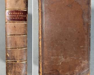 Maunder's Scientific & Literary Treasury by Samuel Maunder, hardcover, leather, published 1853 by Longman, Brown, Green, and Longmans, London