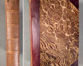 Half Hours With The Best Authors Vol. IV by Charles Knight, half-calf hardcover, published 19th century by Hooper, Clarke & Co. 