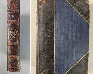 Art by Auguste Rodin, hardcover half-calf, published 1912 by Small, Maynard & Company, Boston