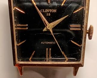 Clinton 25 Auto wrist watch, 1962-1968, 25 jewels, runs, Dugena 1060 (Forster 194) movement.