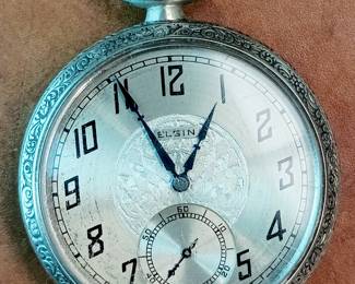 Elgin pocket watch, 1928, 7 jewel movement, runs, keeps time
