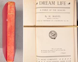 Dream life a Fable of the Seasons by IK Marvel, leather bound hardcover, A. L. Burt Company, publishers, New York
