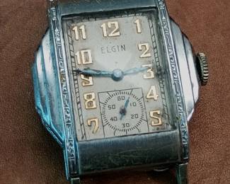 Elgin wrist watch, 1933, 15 jewel movement, runs, keeps time.