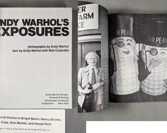 Inside page view of Andy Warhol's Exposures by Andy Warhol and Bob Colacello, softcover, published 1979 by Andry Warhol Books/Grosset & Dunlap, Inc.