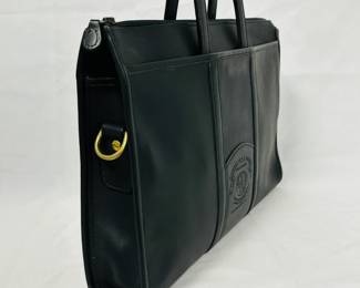 Another view of the Ghurka Marley Hodgson Expediter No. 34 Black Saddle Leather Messenger Briefcase