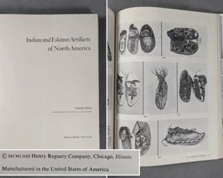 Inside page view of Indian & Eskimo Artifacts of North America by Charles Miles, hardcover with dust jacket, published 1963 by Henry Regnery Company, Chicago