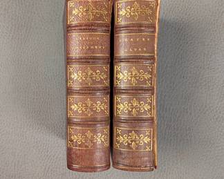 Two antique prayer books from the 1860s, Lessons Testament, and Prayer Altar.  Leather bound hardcovers, printed in London by George E. Eyre and Andrew Spottiswoode, printers to the Queen's Most Excellent Majesty. 