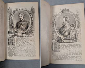 Inside page views of Chambers's Journal, Volumes 1-20 (in ten books), hardcover half-calf, published 1844 by by William and Robert Chambers, Edinburgh
