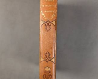 Le Crime de Sylvestre Bonnard by Anatole France, hardcover, half leather; published 1923 by Calmann-Lévy