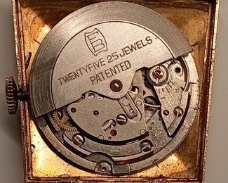 Movement on the Clinton 25 Auto wrist watch, 1962-1968, 25 jewels, runs, Dugena 1060 (Forster 194) movement.