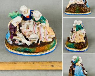 Antique porcelain figural inkwell 