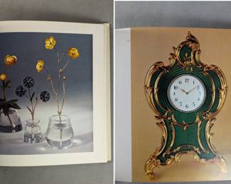 Inside pages of Fabergé Court Jeweler to the Tsars by G. von Habsburg-Lothringen, A. von Solodkoff; hardcover with dust jacket, published 1979 by Rizzoli International Publications, Inc., New York